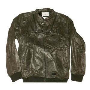 Orisue Motorcycle Biker Distressed Style Jacket Coat Men’s Size M‎